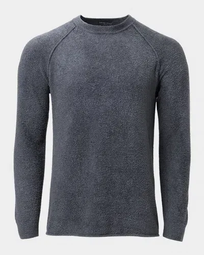 Barefoot Dreams Men's Cozychic Lite Raglan Crewneck Sweater In Carbon