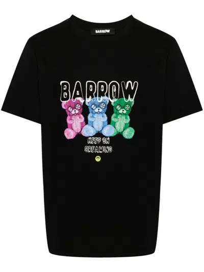 Barrow Cotton T-shirt With Logo In Black  