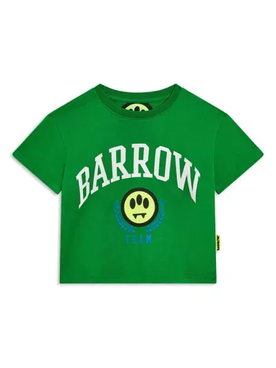 Barrow Kids' Logo-print Cotton-jersey T-shirt In Green