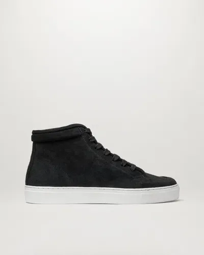 Belstaff Rally High Top Trainers In Off Black