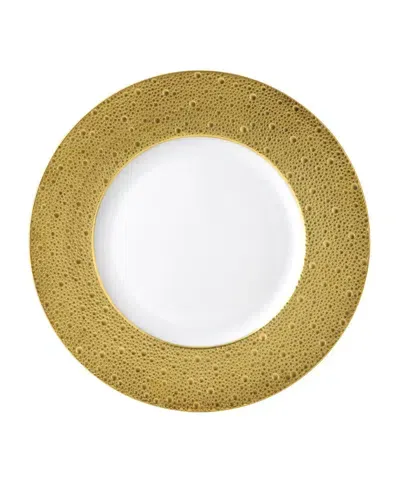 Bernardaud Ecume Service Plate In White, Gold