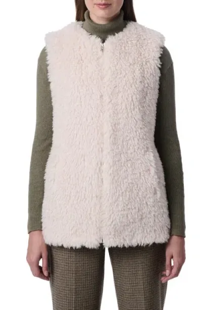 Bernardo Faux Shearling Vest In White