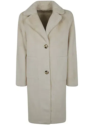 Betta Corradi Reversible Monocrome Coat In White