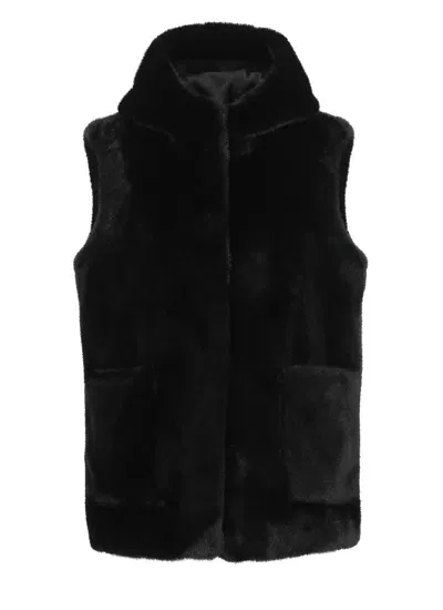 Betta Corradi Synthetic Fur Coat In Black