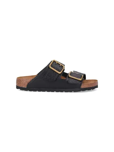 Birkenstock Arizona Bold Gap Sandals In Nero