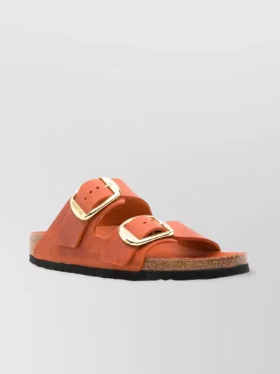 Birkenstock Arizona Big Buckle Narrow Fit Leather Sandal In Orange