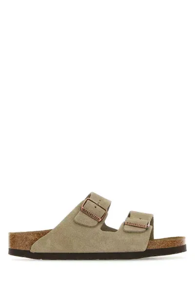 Birkenstock Arizona Big Buckle Slide Sandal In Grey