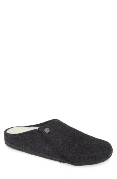 Birkenstock Zermatt Genuine Shearling Lined Slipper In Dark Gray