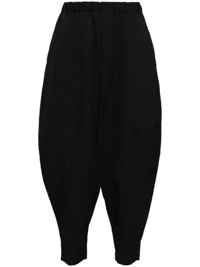 Black Comme Des Garçons Elasticated Waist Balloon Trousers In Black