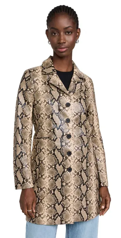 Blanknyc On The Move Jacket Stone Snake Pu