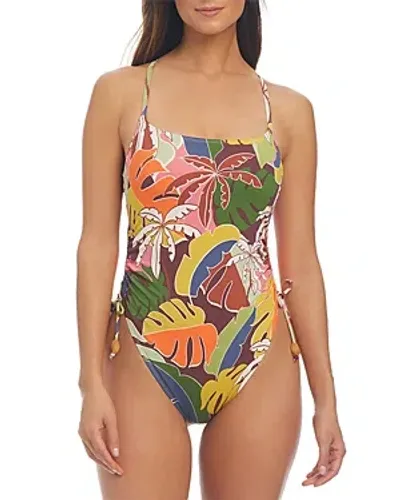 Bleu Rod Beattie Scoop Neck Float One Piece Swimsuit In Multi