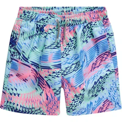 Boardies Kids' Zmiya Board Shorts In Blue/pink