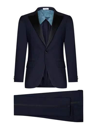 Boglioli Virgin Wool Tailored Suit In Blue