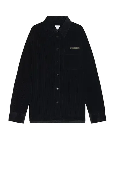 Bottega Veneta Cotton Corduroy Shirt In Black