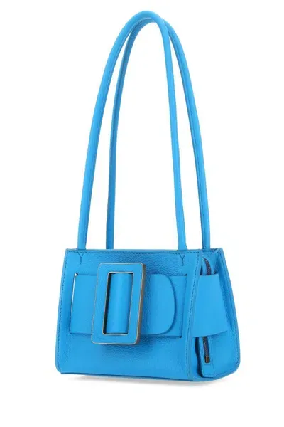 Boyy Light Blue Leather Bobby 18 Soft Shoulder Bag