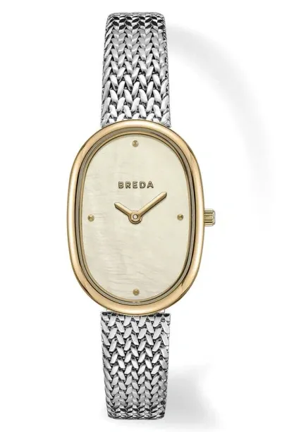 Breda Jane Tethered Mesh Strap Watch, 23mm In Stainless Steel