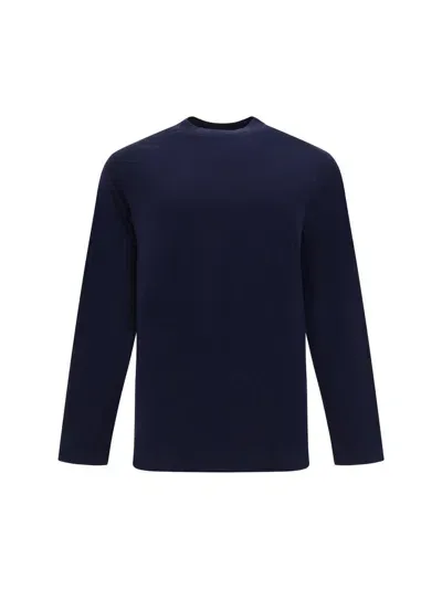 Brunello Cucinelli Long Sleeve Jersey In Cobalto