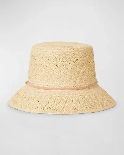 Btb Los Angeles Ani Straw Bucket Hat In Petal