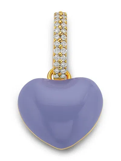 Buddha Mama 20kt Yellow Gold Heart Diamond Pendant Charm