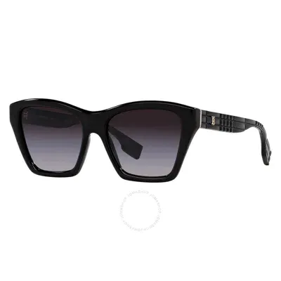 Burberry Arden Grey Gradient Butterfly Ladies Sunglasses Be4391f 30018g 56 In Black