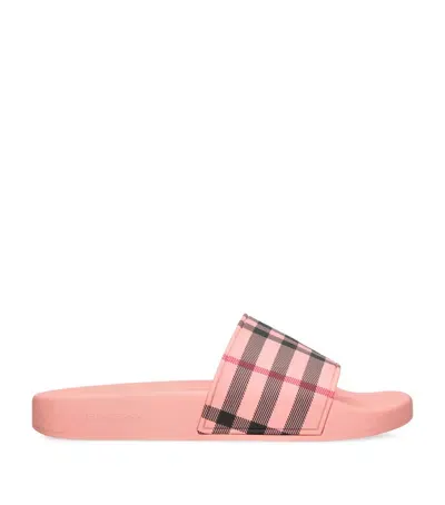 Burberry Foam Furley Sandals In Pink