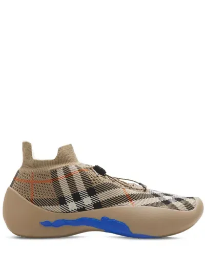 Burberry Neptune Sneakers In Nude & Neutrals