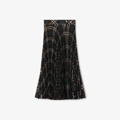 Burberry Checked Wool Skirt In Snug