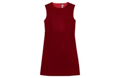 Busy Bees Kids'  Victoria A Line Shift Dress In Red Velvet