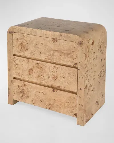 Butler Specialty Co Cora 3-drawer Burlwood Nightstand In Light Burl