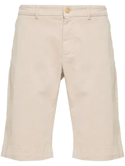 Canali Cotton Chino Shorts In Neutrals