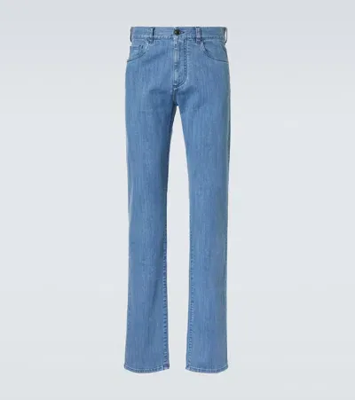 Canali Slim Jeans In Blue