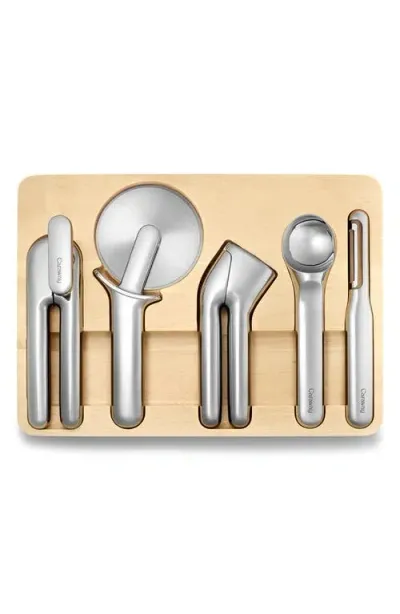 Caraway 6-piece Stainless Steel Kitchen Gadget Set In Silver