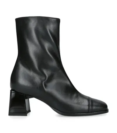 Carel Paris Leather Odeon Ankle Boots 55 In Black