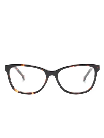 Carolina Herrera Rectangle-frame Glasses In 黑色