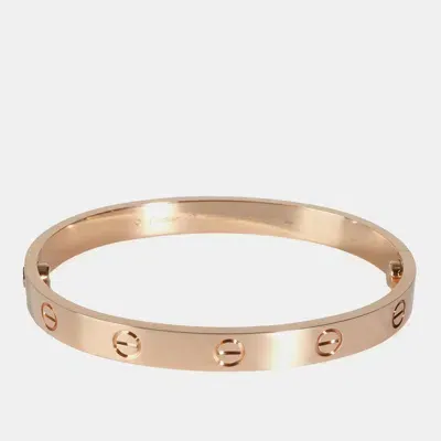 Pre-owned Cartier 18k Rose Gold Love Bracelet