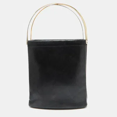 Pre-owned Cartier Black Leather Trinity Bag