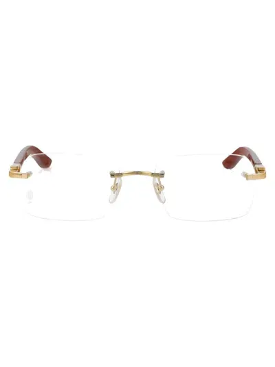 Cartier Optical In 002 Gold Brown Transparent