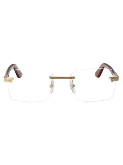 Cartier Optical In 002 Gold Brown Transparent