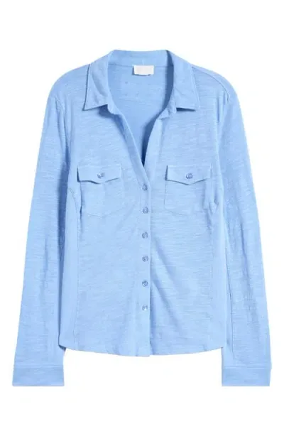 Caslonr Caslon(r) Roll Tab Knit Shirt In Blue Cornflower