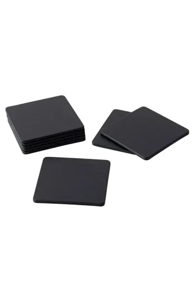 Caspari Square Lizard Coasters In Black