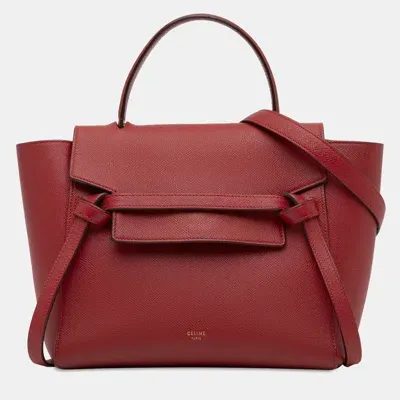 Pre-owned Celine Micro Belt Bag In Red