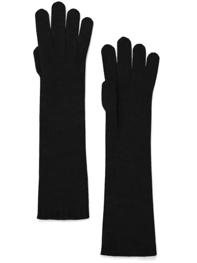 Chinti & Parker Long Cashmere Gloves In Black