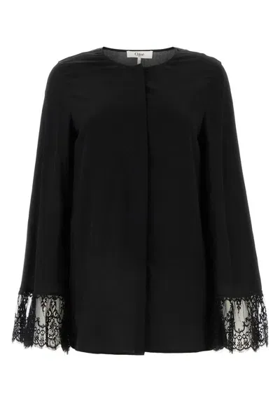 Chloé Lace-detailing Blouse In Multicolor