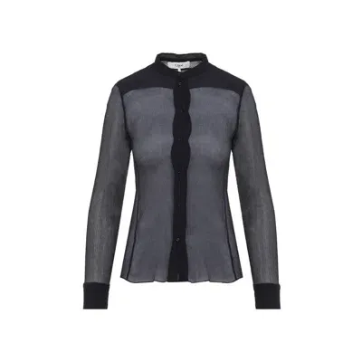 Chloé Women's Silk Shirt In Blue