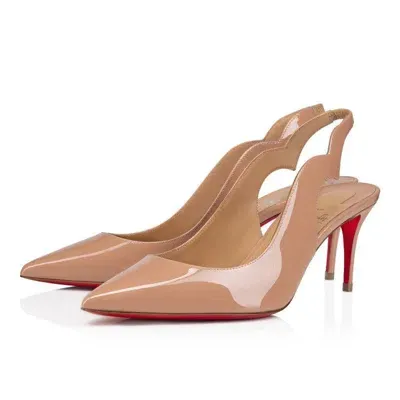 Christian Louboutin Hot Chick Patent Leather Slingback Pumps 70 In Blush/lin Blush