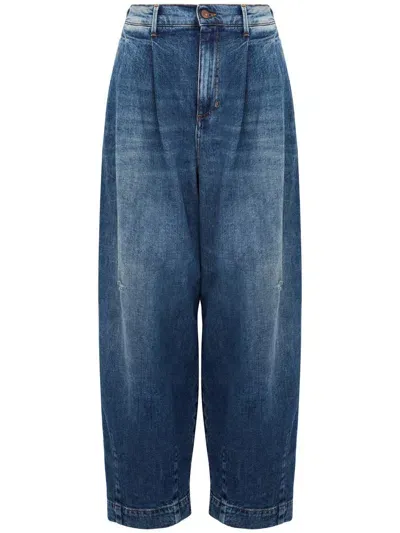 Cigala's Baggy Cotton Chino Jeans In Blue