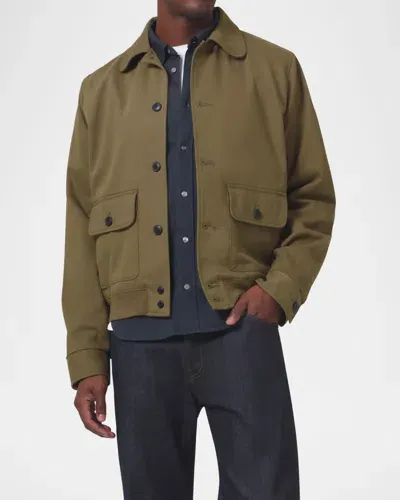 Citizens Of Humanity Men's Heavy Twill Utility Jacket In Army Green (dgr