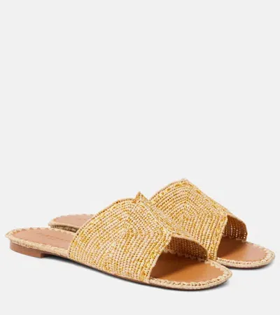 Clergerie Ineni Raffia Slides In Naturale