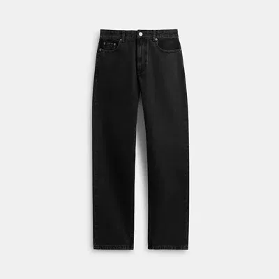 Coach Black Taper Jeans In Organic Cotton