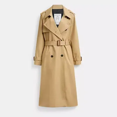 Coach Relaxed Trench In Khaki